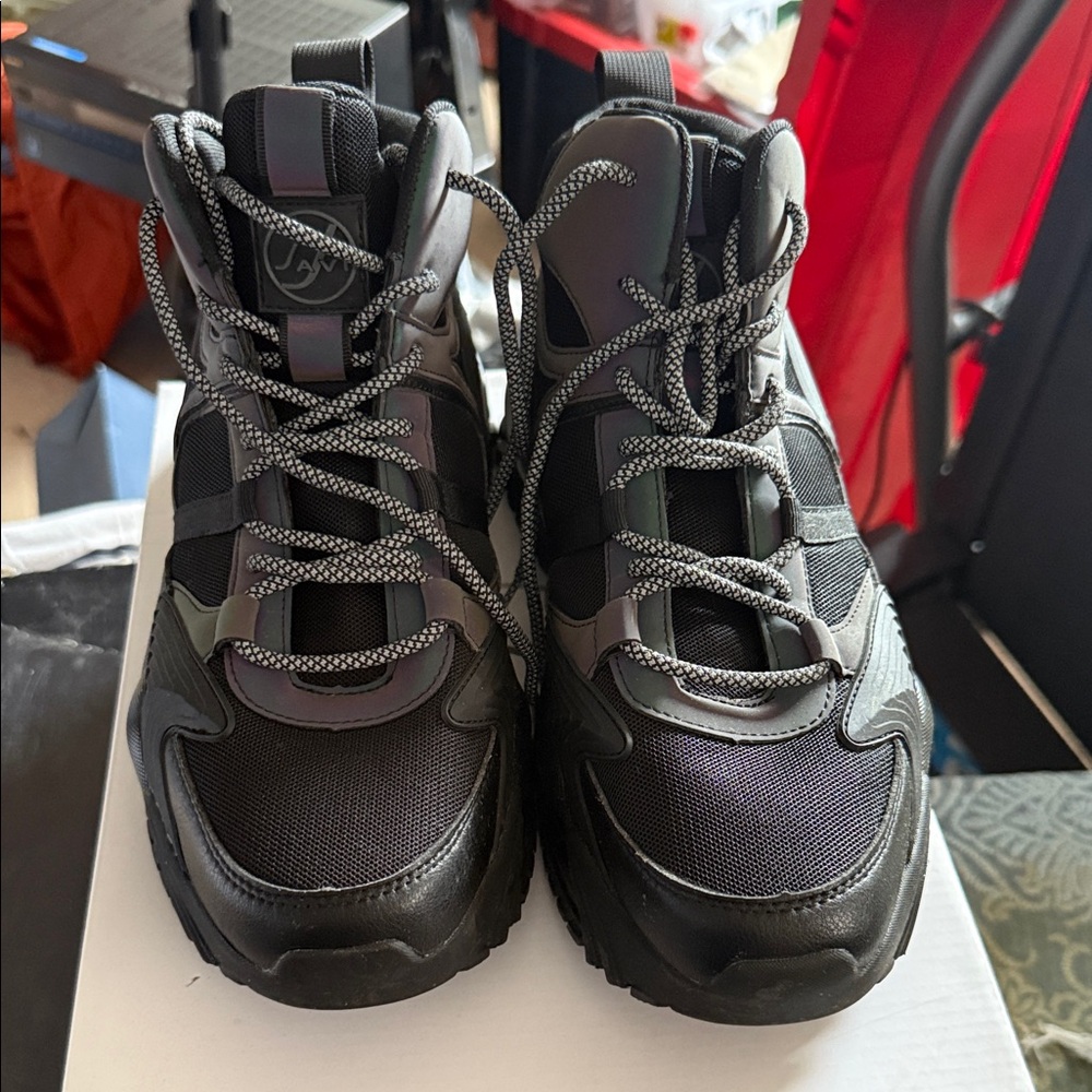 Men's Black High-Top Sneakers